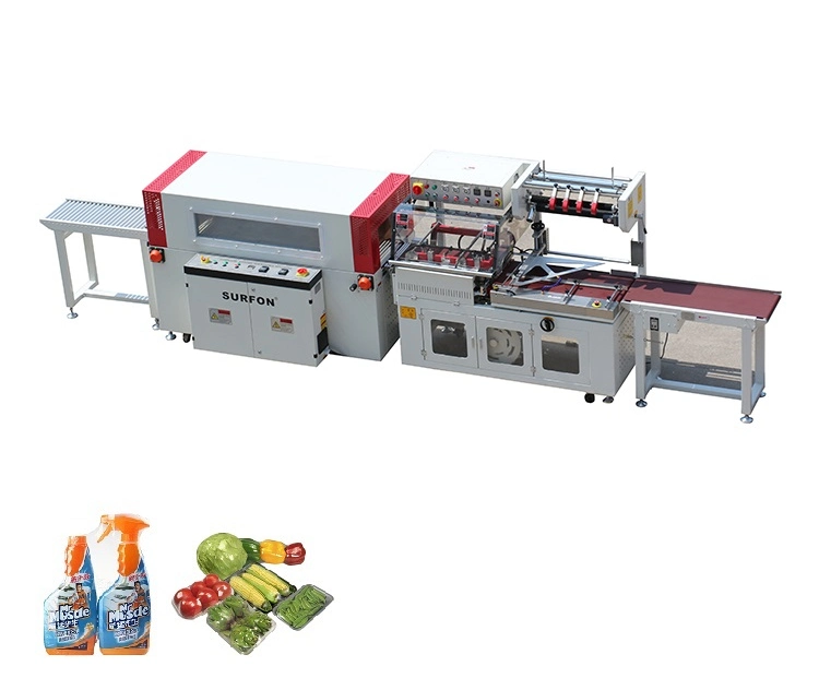 Cake Bread Chapati Tortillas Protein Bars Snack Bars Box Automatic L Bar Sealer Shrink Packing Machine