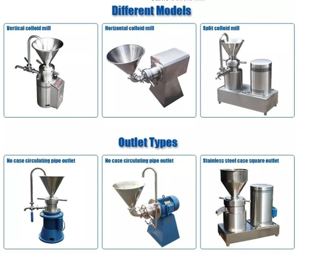 Multifunctional Tahini Paste Marsala Sauce Making Machine Sauce Grinder Colloid Mill Wholesale Price Stainless Steel Colloid Mill/Emulsifying and Grinding