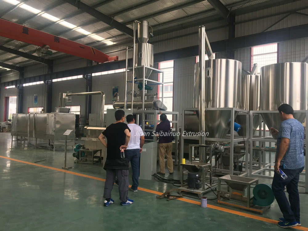 Twin Screw Extruded Fried Snacks Puffed Processing Line Corn Doritos Tortilla Chips Food Making Machine