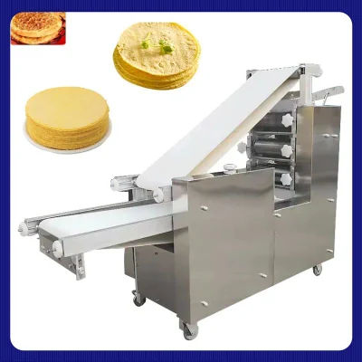 5-40cm Automatic Restaurant Flour Corn Mexican Tortilla Indian Chapati Taco Roti Flat Arabic Pita Bread Pizza Base Crust Dumpling Wrapper Skin Making Machine