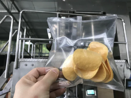 Frozen Dried Fruit Food/Pasta/Noodle/Cheese/Tortilla/Plantain/Maccarroni/Rice/Pita/Potato Chips Gusset Bag Filling Weighing Bagging Packaging Packing Machine