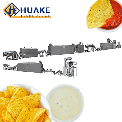 Frying Wheat Flour Snack Food Production Line Corn Doritos Tortilla Chips Processing Maker Plant Cone Bugles Snacks Food Making Machine